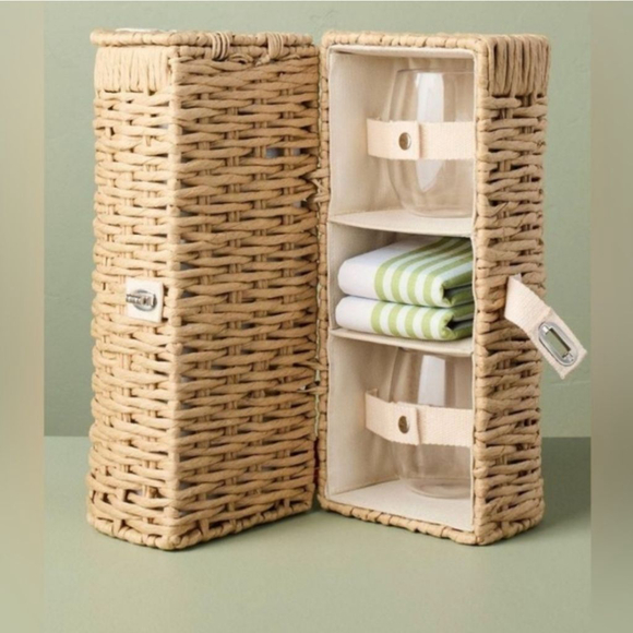 Hearth & Hand w/Magnolia Woven Bottle Carrier - Picture 2 of 9